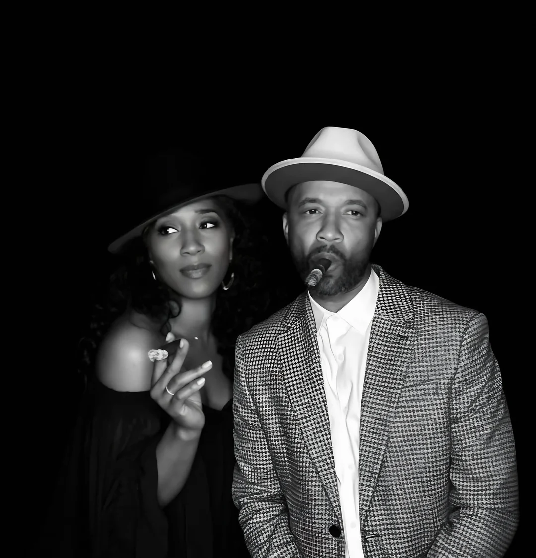 Omar McGee and a guest with Rose Gold Reserve cigars